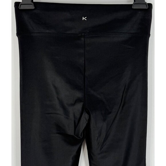Koral Black Shiny High Waist Sexy Casual Athletic Athleisure Wear Leggings - Picture 8 of 14